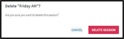Confirm a session timeslot is to be deleted