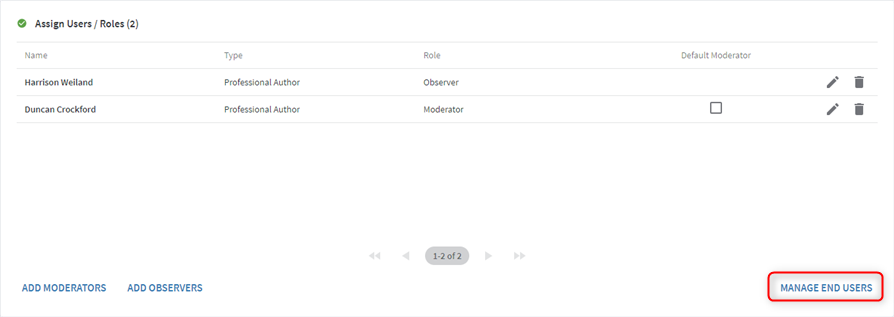 Managing End Users