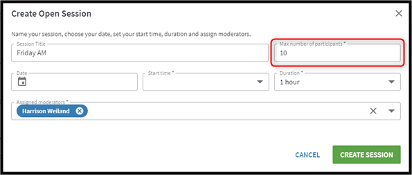 Determing the maximum number of participants