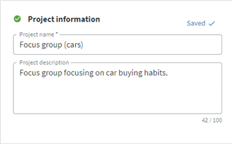Project Information pane