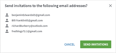 Confirmation to send emails